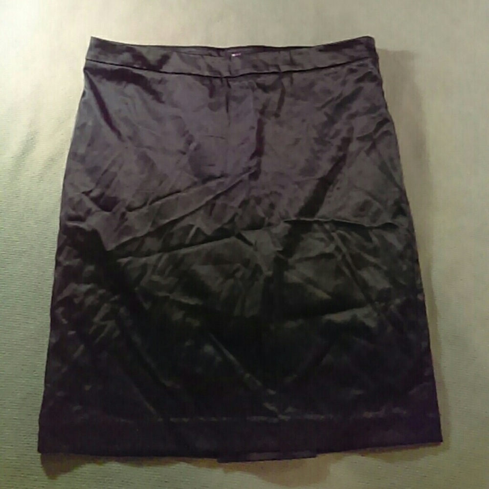 Leather/Silk Look Black Stretch Mini